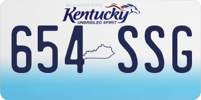 KY license plate 654SSG