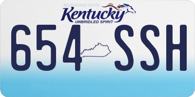 KY license plate 654SSH