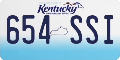 KY license plate 654SSI