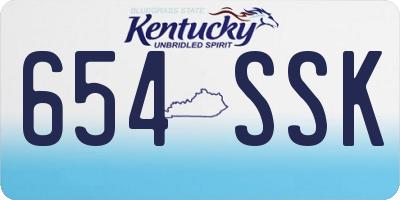 KY license plate 654SSK