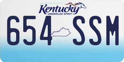 KY license plate 654SSM