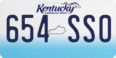 KY license plate 654SSO