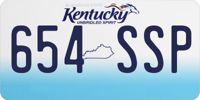 KY license plate 654SSP