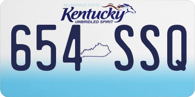 KY license plate 654SSQ