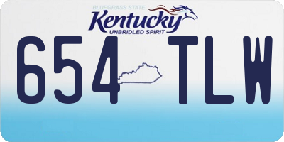 KY license plate 654TLW