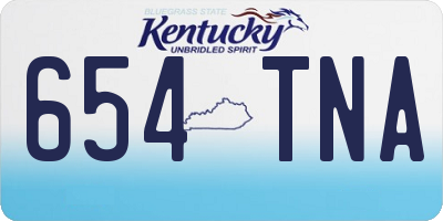 KY license plate 654TNA
