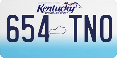KY license plate 654TNO