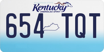 KY license plate 654TQT