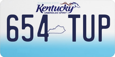 KY license plate 654TUP