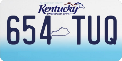 KY license plate 654TUQ
