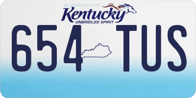 KY license plate 654TUS