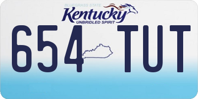 KY license plate 654TUT