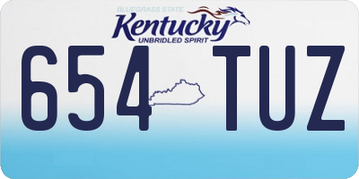 KY license plate 654TUZ