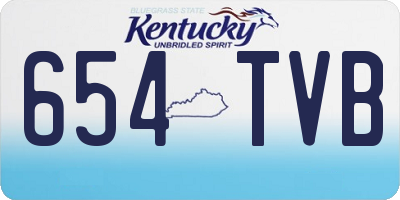 KY license plate 654TVB