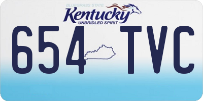 KY license plate 654TVC