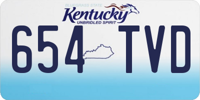 KY license plate 654TVD
