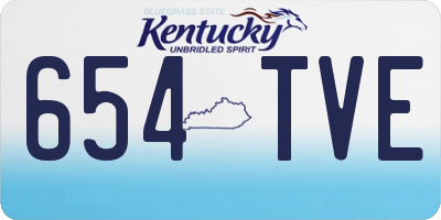 KY license plate 654TVE