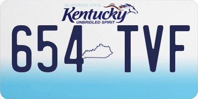 KY license plate 654TVF