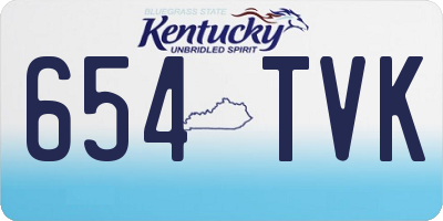 KY license plate 654TVK