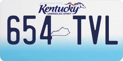 KY license plate 654TVL