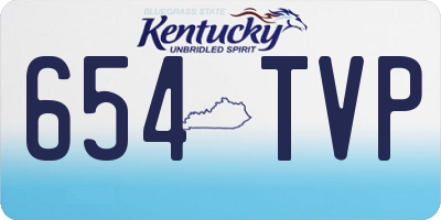 KY license plate 654TVP