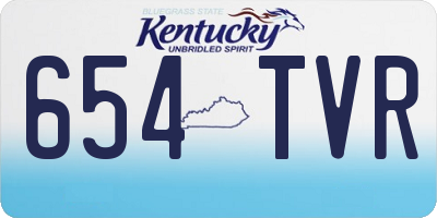 KY license plate 654TVR