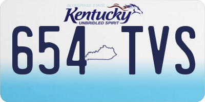 KY license plate 654TVS