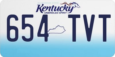KY license plate 654TVT