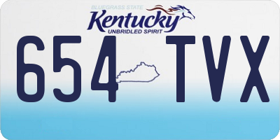 KY license plate 654TVX