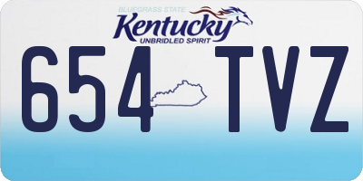 KY license plate 654TVZ