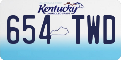KY license plate 654TWD