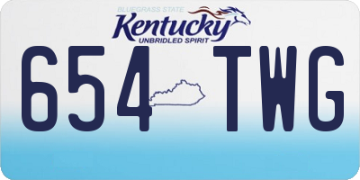 KY license plate 654TWG