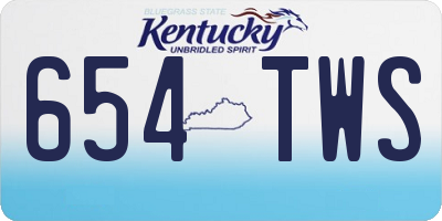 KY license plate 654TWS