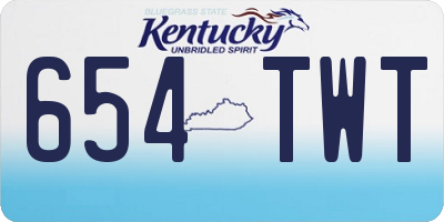 KY license plate 654TWT