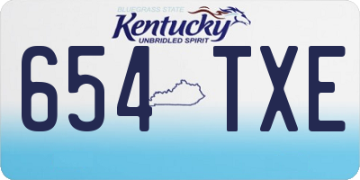 KY license plate 654TXE