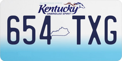 KY license plate 654TXG