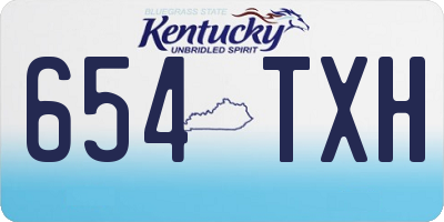 KY license plate 654TXH