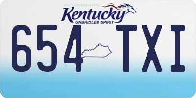KY license plate 654TXI