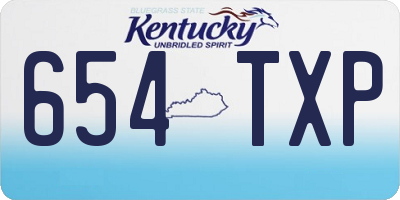 KY license plate 654TXP