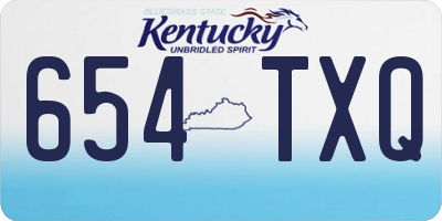 KY license plate 654TXQ