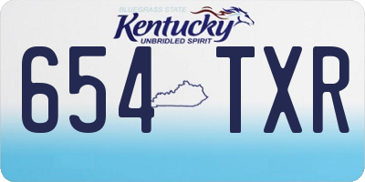KY license plate 654TXR