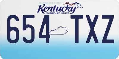 KY license plate 654TXZ