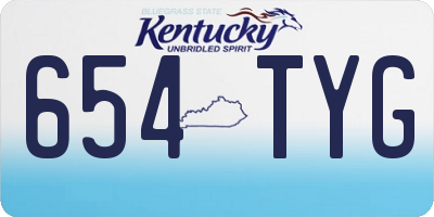 KY license plate 654TYG