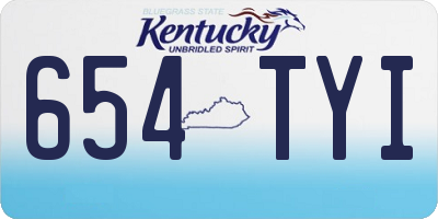 KY license plate 654TYI