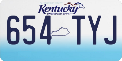 KY license plate 654TYJ