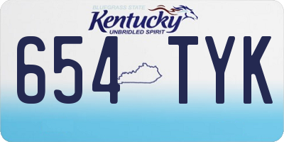 KY license plate 654TYK