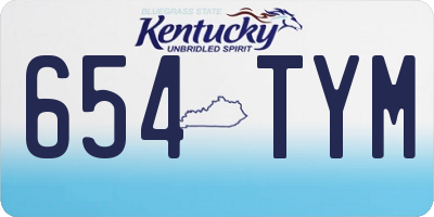 KY license plate 654TYM