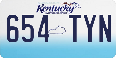 KY license plate 654TYN