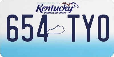 KY license plate 654TYO