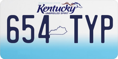 KY license plate 654TYP